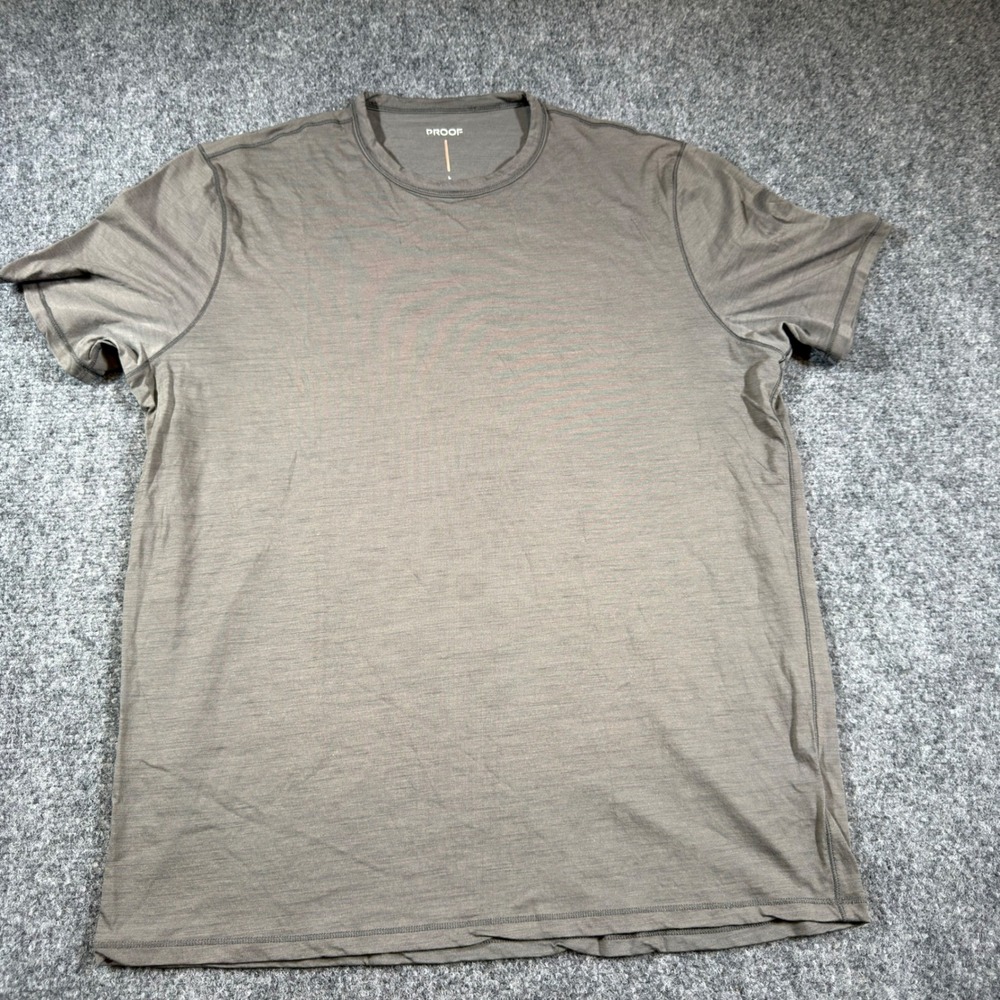 Proof 72-Hour Merino Tee T-Shirt Mens L Gray Lightweight Odor Resistant